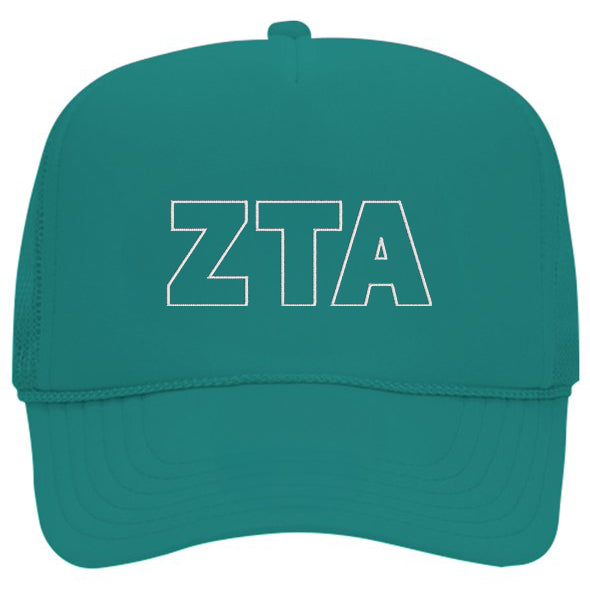 Zeta Tau Alpha Embroidered Trucker Hat