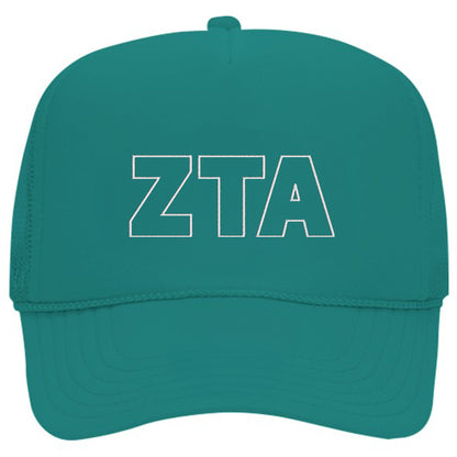 Zeta Tau Alpha Embroidered Trucker Hat