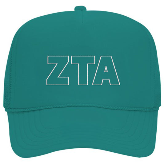 Zeta Tau Alpha Embroidered Trucker Hat