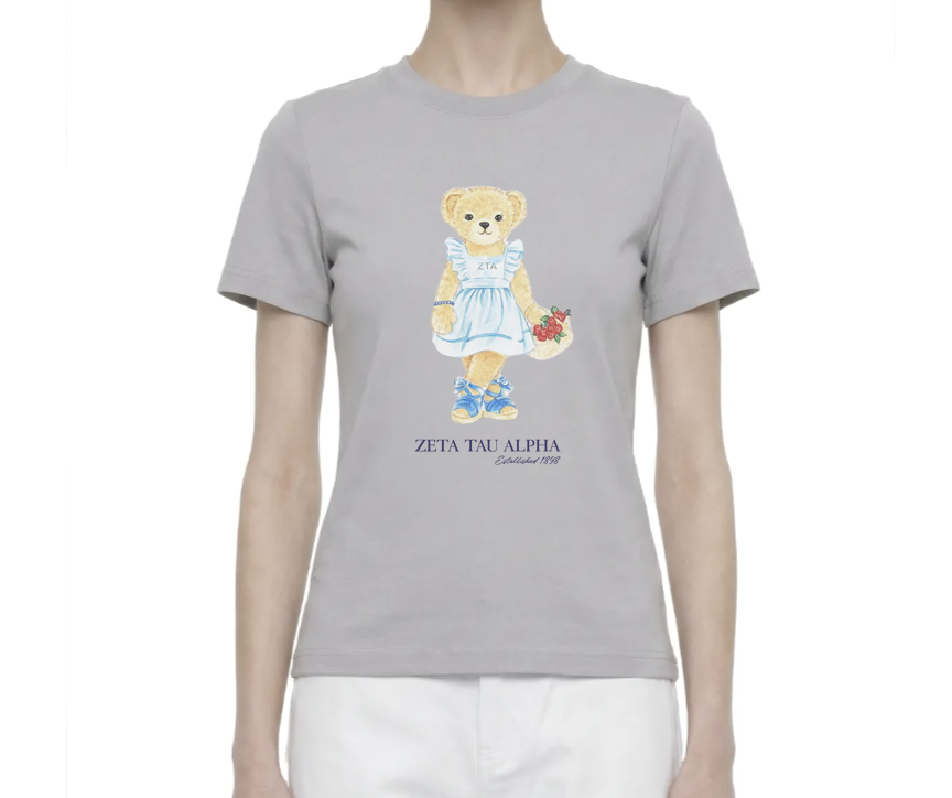 Zeta Tau Alpha Bear T Shirt